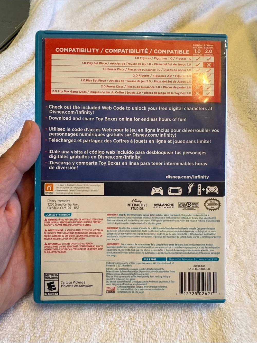 Disney Infinity 2.0 Edition (Wii U) - Blue Case